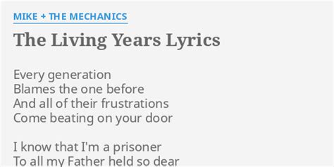 in the living years lyrics meaning|mike and the mechanics lyrics.